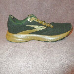 Brooks Womens Launch 7 Run Lucky Sneakers Size 7.5 Shoes Gold Eden Green LE